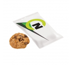 Chocolate chip cookie in flowpack bedrukken