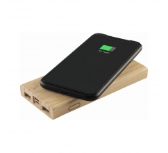 Bamboo 8000 Wireless Powerbank draadloze oplader bedrukken