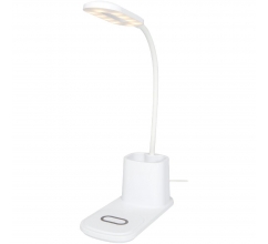 Bright bureaulamp en organizer met draadloze oplader bedrukken