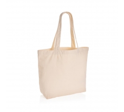 Impact Aware™ re-canvas shopper met vakje 240gsm ongeverfd bedrukken