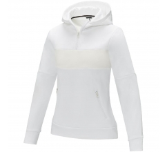 Sayan anorak dames sweater met halve rits en capuchon bedrukken