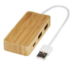 Tapas USB hub van bamboe bedrukken