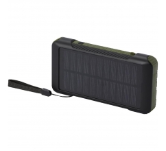 Soldy RCS gerecyclede plastic powerbank van 10.000 mAh met zonnedynamo bedrukken