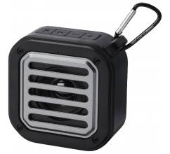 Solo IPX5 Bluetooth® speaker op zonne-energie van 3 W van RCS gerecycled plastic met  bedrukken